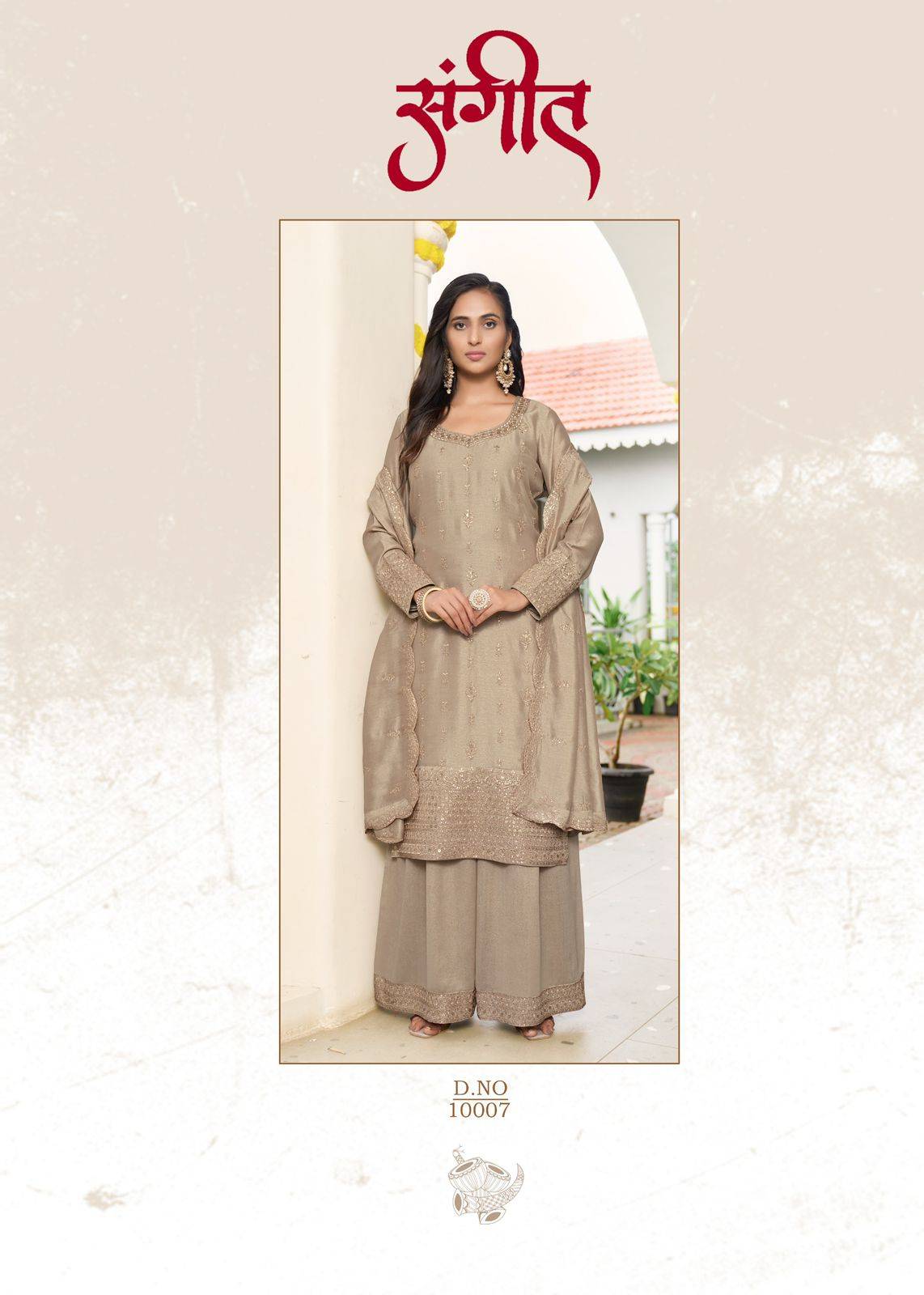 SANGEET by Sanika 10005 to 10007 series Indian Traditional Wear Collection PREMIUM VICHTRA SILK Stitched Embroidered dresses At Wholesale Price